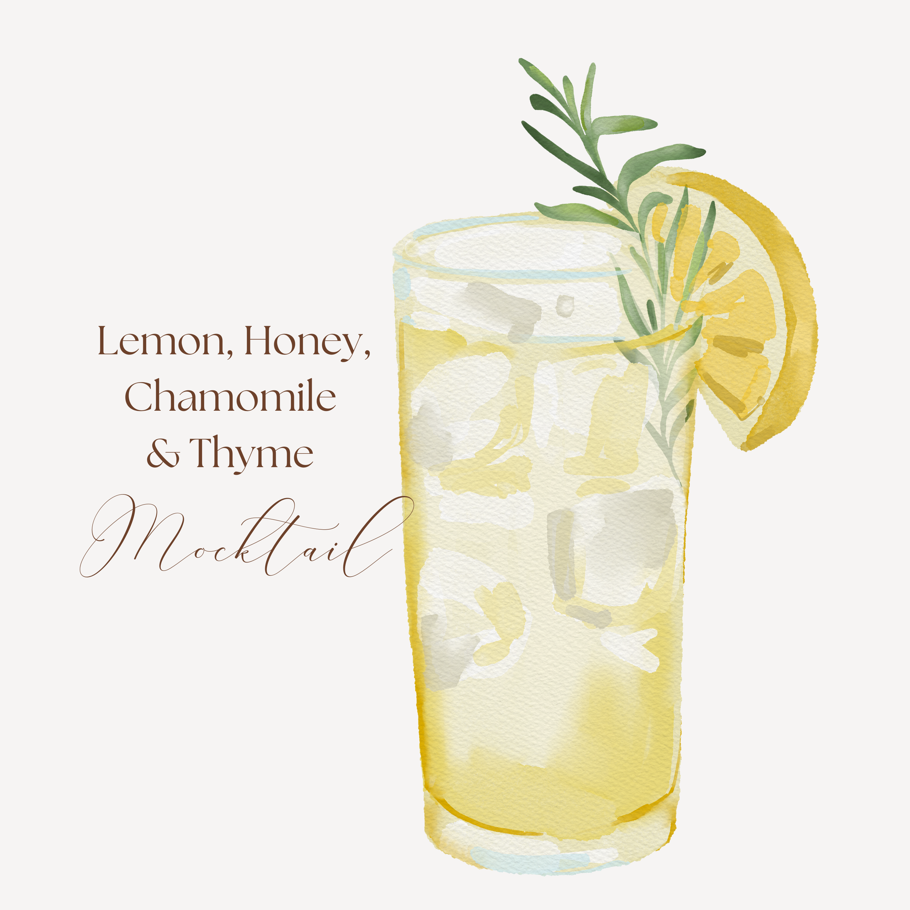 Mocktail Lemon Honey Chamomile Recipe