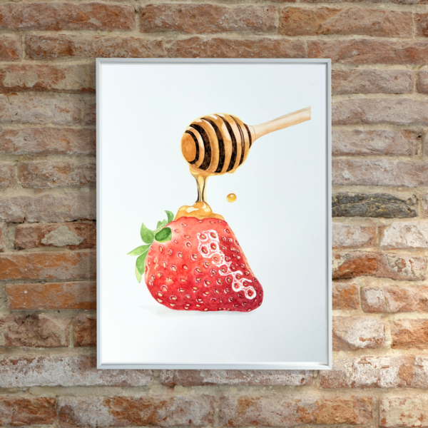 Strawberry and honey painting